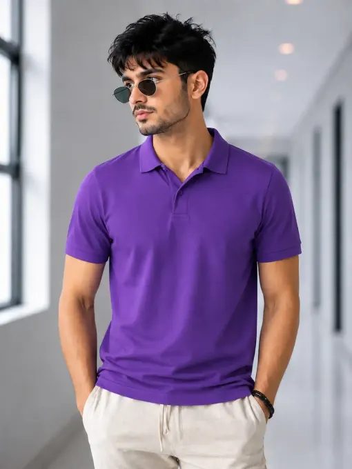 Classic Royal Purple Polo T-Shirt